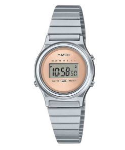 카시오 빈티지 디지털 스테인레스 스틸 로즈 골드 다이얼 쿼츠 LA700WE-4A 여성용 시계
