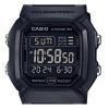 Casio 디지털 블랙 듀얼 타임 레진 스트랩 쿼츠 W-800H-1BV 100M 남성용 시계