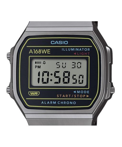 카시오 빈티지 헤리티지 컬러 스테인레스 스틸 블랙 다이얼 쿼츠 A168WEHB-1A 남여 시계