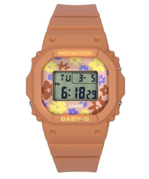 Casio Baby-G 레트로 플라워 필드 디지털 레진 스트랩 쿼츠 BGD-565RP-4 100M 여성용 시계