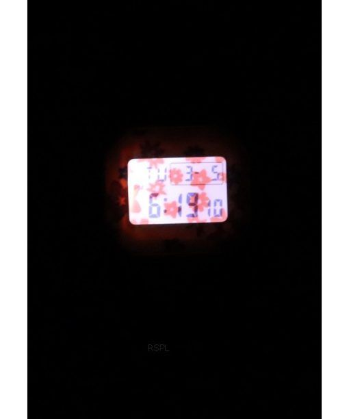 Casio Baby-G 레트로 플라워 필드 디지털 레진 스트랩 쿼츠 BGD-565RP-4 100M 여성용 시계