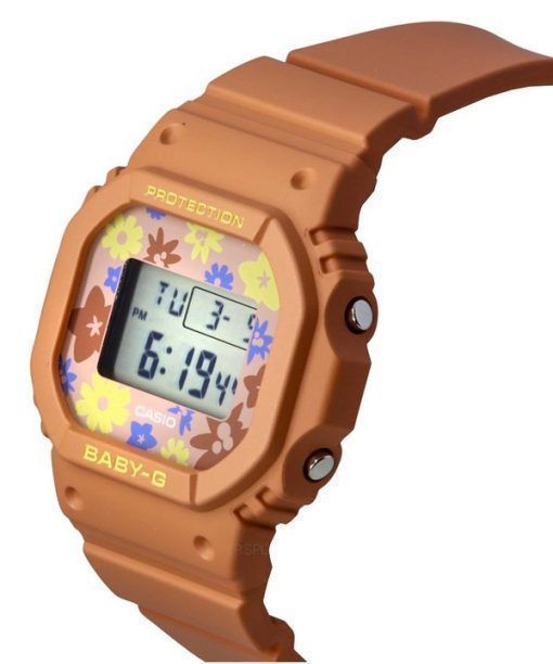 Casio Baby-G 레트로 플라워 필드 디지털 레진 스트랩 쿼츠 BGD-565RP-4 100M 여성용 시계