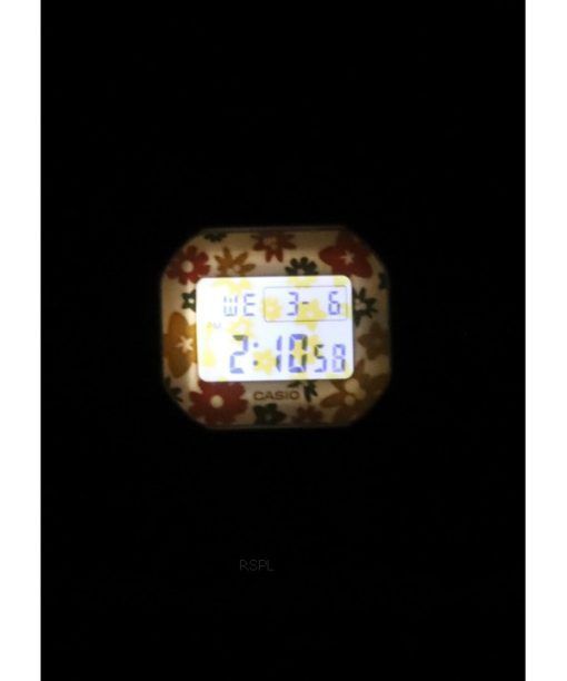 Casio Baby-G 레트로 플라워 필드 디지털 화이트 레진 스트랩 쿼츠 BGD-565RP-7 100M 여성용 시계