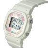 Casio Baby-G 레트로 플라워 필드 디지털 화이트 레진 스트랩 쿼츠 BGD-565RP-7 100M 여성용 시계