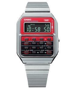 카시오 빈티지 헤리티지 컬러 디지털 스테인레스 스틸 쿼츠 CA-500WE-4B 남녀공용 계산기 시계