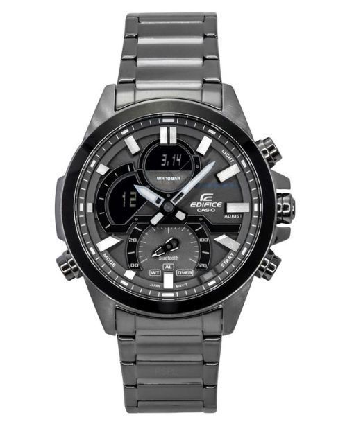 Casio Edifice 스마트폰 링크 모델 Bluetooth 아날로그 디지털 그레이 다이얼 쿼츠 ECB-30DC-1B 100M 남성용 시계