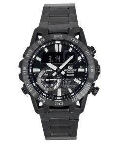 Casio Edifice Sospensione 스마트폰 링크 블루투스 아날로그 디지털 블랙 다이얼 쿼츠 ECB-40BK-1A 100 남성용 시계