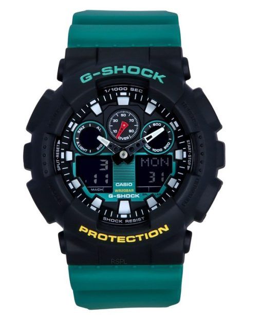 Casio G-Shock 믹스 테이프 아날로그 디지털 한정판 쿼츠 GA-100MT-1A3 200M 남성용 시계