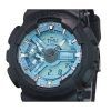 Casio G-Shock 아날로그 디지털 레진 스트랩 오션 블루 다이얼 쿼츠 GA-110CD-1A2 200M 남성용 시계