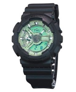 Casio G-Shock 아날로그 디지털 레진 스트랩 민트 그린 다이얼 쿼츠 GA-110CD-1A3 200M 남성용 시계