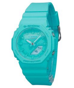 Casio G-Shock 아날로그 디지털 레진 스트랩 청록색 다이얼 쿼츠 GMA-P2100-2A 200M 여성용 시계