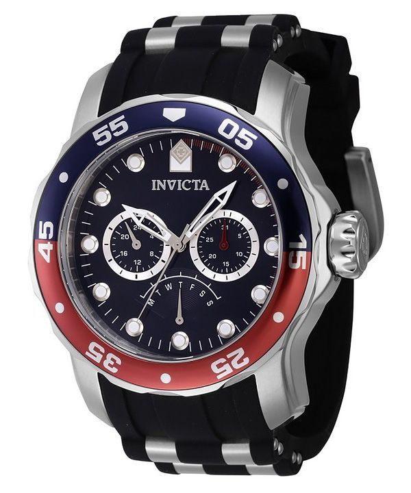 인빅타 프로 다이버 레트로그레이드 GMT 펩시 베젤 블루 다이얼 쿼츠 46968 100M 남성용 시계