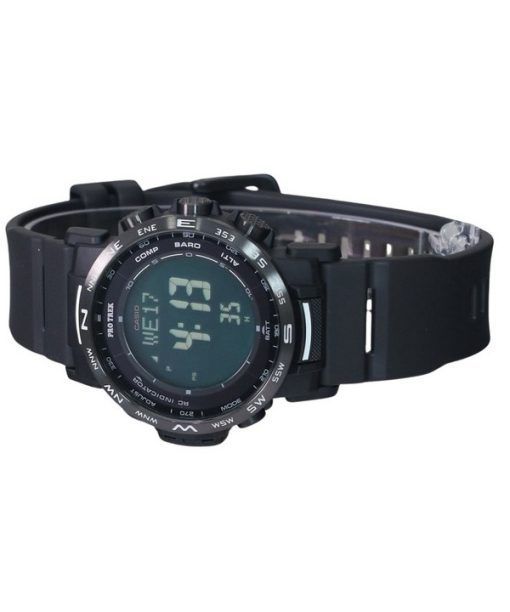 Casio Pro Trek Climber 디지털 바이오 기반 수지 스트랩 터프 솔라 PRW-35Y-1B 100M 남성용 시계