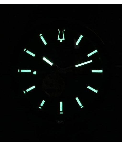 Bulova Maquina 크로노그래프 블랙 다이얼 블랙 스트랩 쿼츠 98B381 남성용 시계