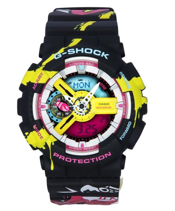 Casio G-Shock 리그 오브 레전드 콜라보레이션 모델 아날로그 디지털 쿼츠 GA-110LL-1A 200M 남성용 시계