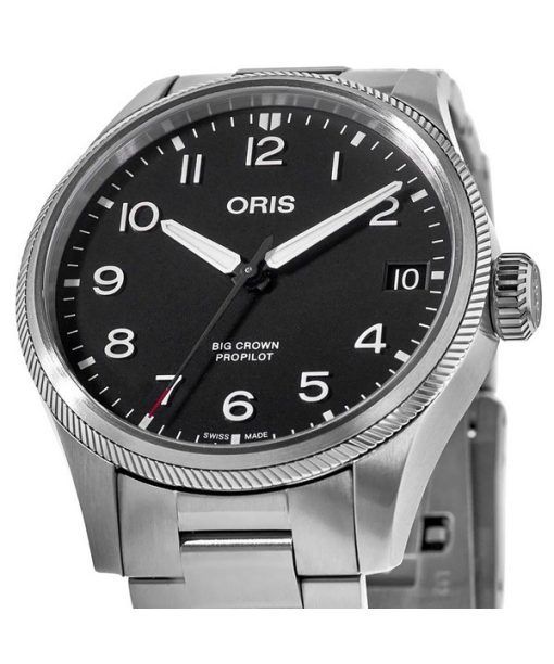 Oris Big Crown ProPilot Big Date 검은색 다이얼 오토매틱 01 751 7761 4164-07 8 20 08 100M 남성용 시계