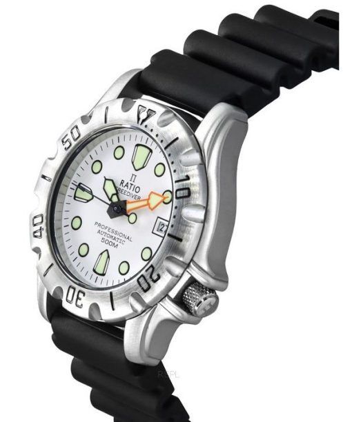 Ratio FreeDiver Professional 500M 사파이어 화이트 다이얼 오토매틱 32BJ202A-WHT 남성용 시계