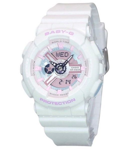 Casio Baby-G 아날로그 디지털 레진 스트랩 멀티 컬러 다이얼 쿼츠 BA-110FH-7A 100M 여성용 시계