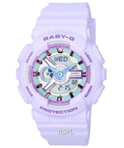 Casio Baby-G Analog Digital Pastel Meets Metallic Quartz BA-110XPM-6A BA110XPM-6 100M 여성용 시계