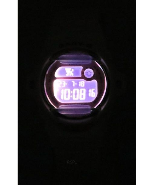 카시오 Baby-G Basic Digital 화이트 수지 스트랩 쿼츠 BG-169PB-7 200M 여성용 시계