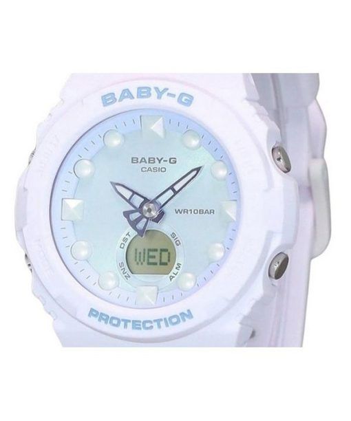 Casio Baby-G 미래 지향적 홀로그램 아날로그 디지털 라이트 그린 다이얼 쿼츠 BGA-320FH-4A 100M 여성용 시계
