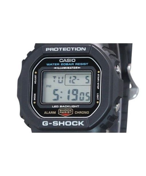 Casio G-Shock 디지털 레진 스트랩 쿼츠 DW-5600UE-1 200M 남성용 시계
