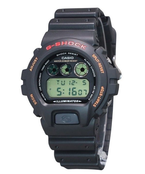 Casio G-Shock 디지털 레진 스트랩 쿼츠 DW-6900UB-9 200M 남성용 시계
