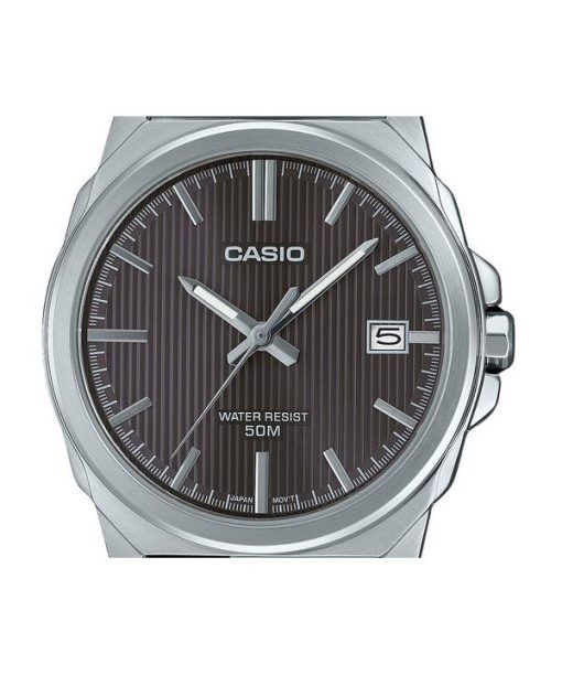 카시오 표준 아날로그 스테인레스 스틸 그레이 다이얼 쿼츠 MTP-E720D-8AV 남성용 시계