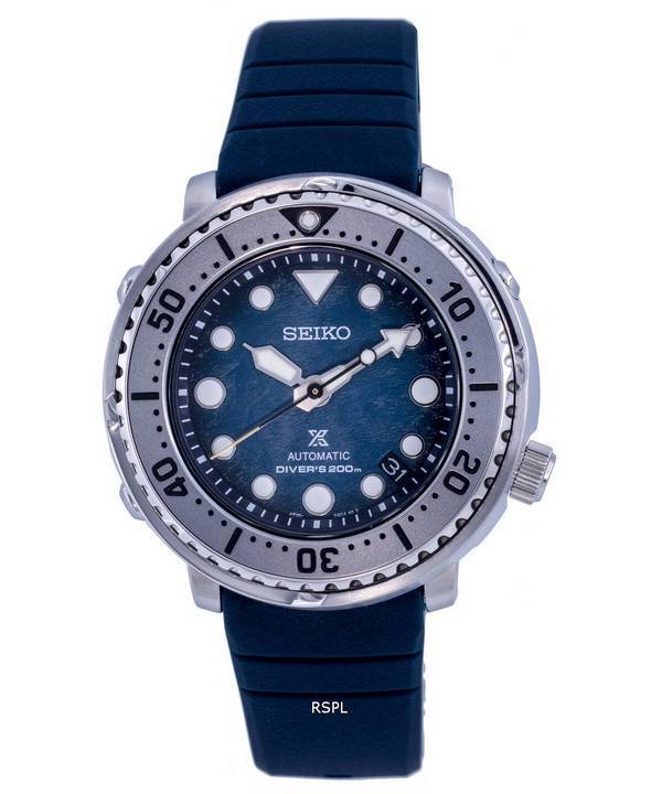 Seiko Prospex Save The Ocean 다이버의 실리콘 자동 SRPH77 SRPH77K1 SRPH77K 200M 남성용 시계