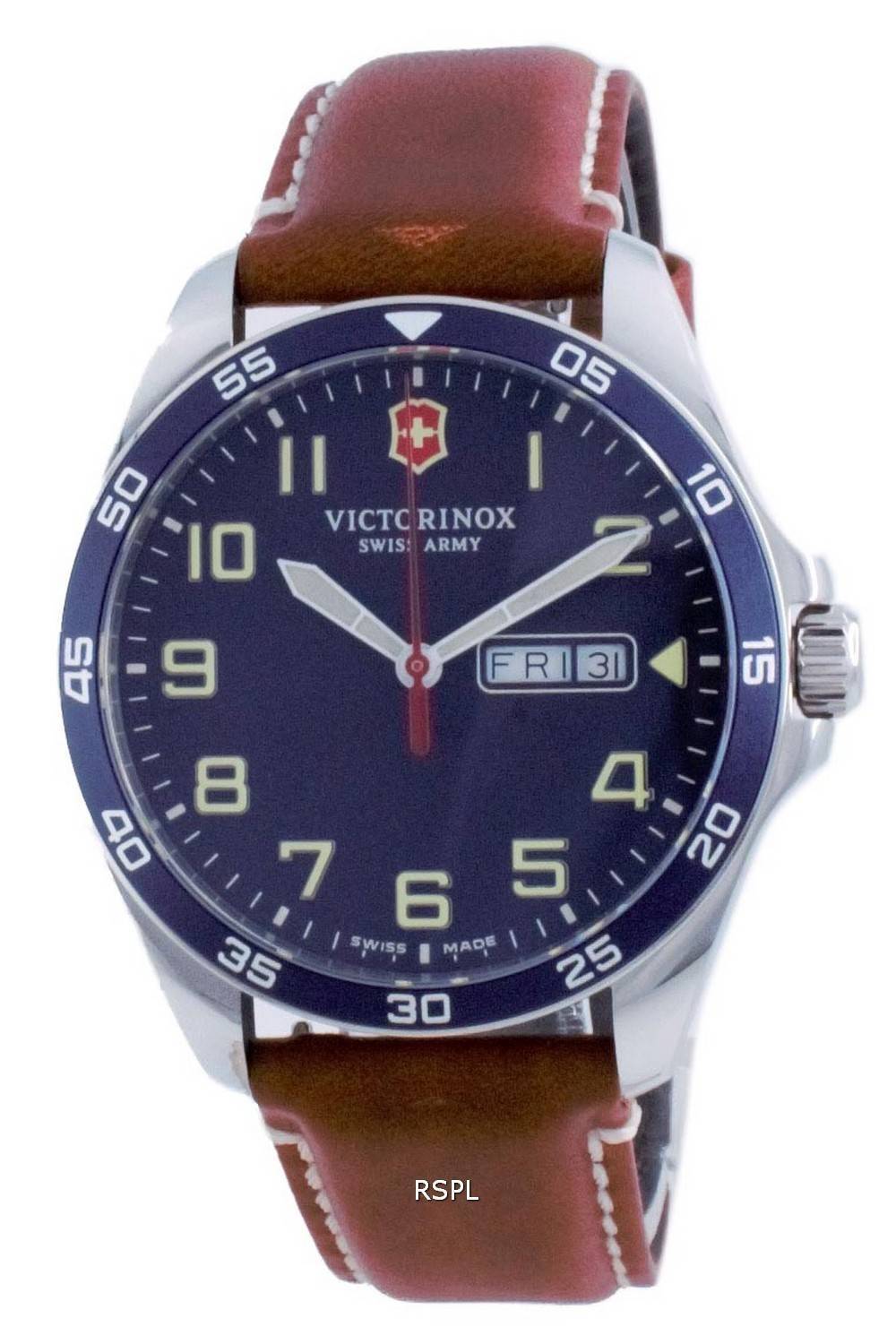 Victorinox Fieldforce 블루 다이얼 스테인리스 스틸 쿼츠 241848100M 남성용 시계
