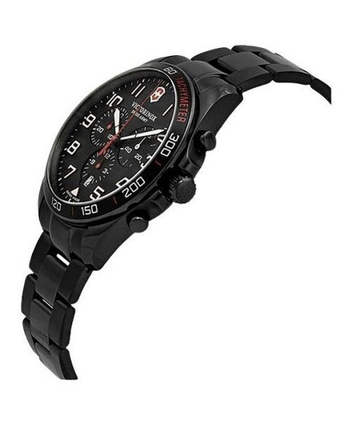 Victorinox Swiss Army FieldForce 스포츠 크로노그래프 스테인레스 스틸 블랙 다이얼 쿼츠 241890 100M 남성용 시계