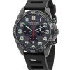 Victorinox Swiss Army Fieldforce 스포츠 크로노그래프 고무 스트랩 그레이 다이얼 쿼츠 241891 100M 남성용 시계