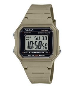 Casio 청소년 디지털 레진 스트랩 쿼츠 W-217H-5AV 남성용 시계