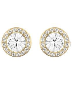 스와로브스키 앤젤릭 스터드 피어싱 골드톤 이어링 5505470 여성용