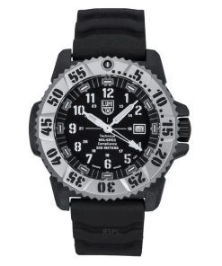 Luminox MIL-SPEC 고무 및 나일론 스트랩 블랙 다이얼 쿼츠 다이버 XL.3351.1.SET 300M 남성용 시계 추가 스트랩 포함