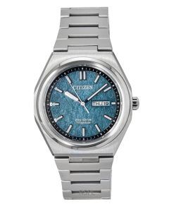 Citizen Zenshin Super Titanium Green Dial Eco-Drive AW0130-85X 100M Men's Watch