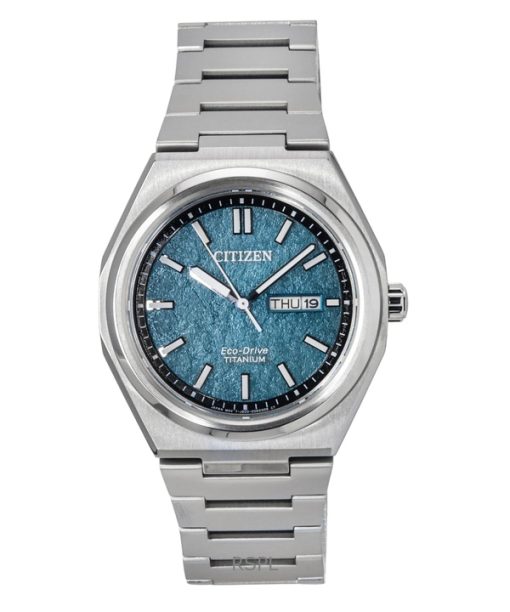 Citizen Zenshin Super Titanium Green Dial Eco-Drive AW0130-85X 100M Men's Watch