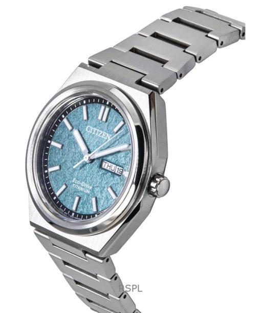 Citizen Zenshin Super Titanium Green Dial Eco-Drive AW0130-85X 100M Men's Watch