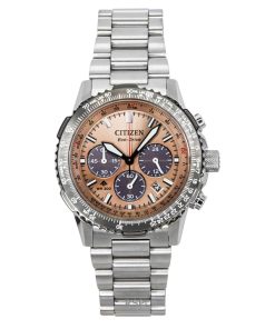 Citizen Promaster Sky Chronograph Stainless Steel Brown Dial Eco-Drive Diver's CA4664-60X 200M Men's Watch