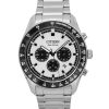 Citizen Eco-Drive Chronograph Stainless Steel White Dial CA4674-58A 100M Men's Watch