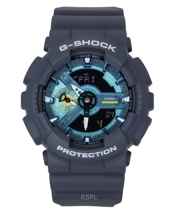 카시오 G-Shock 아날로그 디지털 바이오 기반 수지 블루 다이얼 쿼츠 GA-110AS-2A 200M 남성용 시계