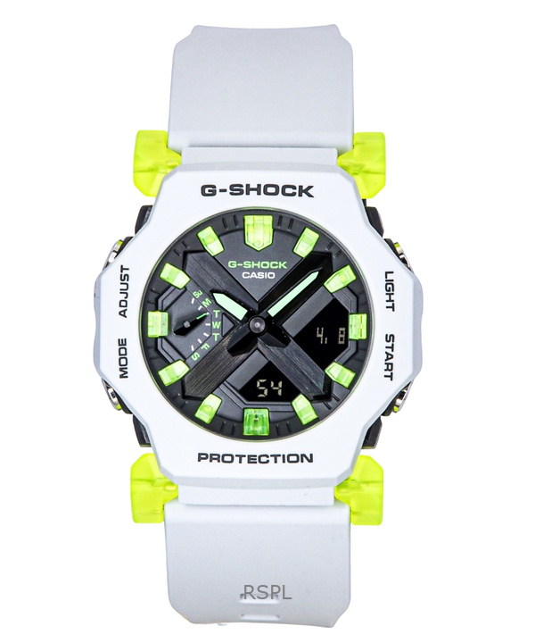 카시오 G-Shock 아날로그 디지털 레진 스트랩 그레이 다이얼 쿼츠 GA-2300MW-8A 200M 남성용 시계