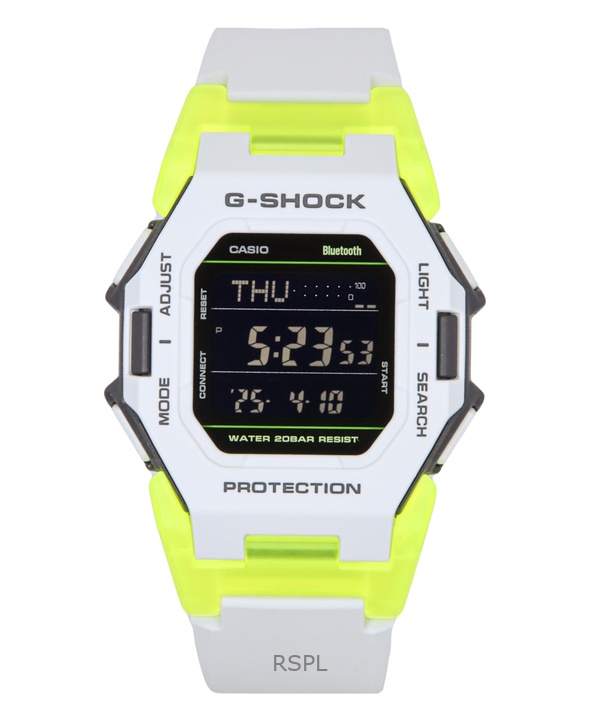 카시오 G-Shock 디지털 스마트폰 링크 레진 스트랩 쿼츠 GD-B500MW-8 200M 남성용 시계