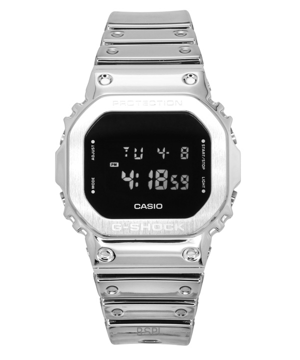 카시오 G-Shock G-Steel 디지털 파인 메탈릭 터프 실리콘 스트랩 쿼츠 GM-5600YM-8 200M 남성용 시계