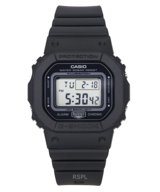 Casio G-Shock 디지털 블랙 레진 스트랩 블랙 다이얼 쿼츠 GMD-S5600BA-1 200M 여성용 시계