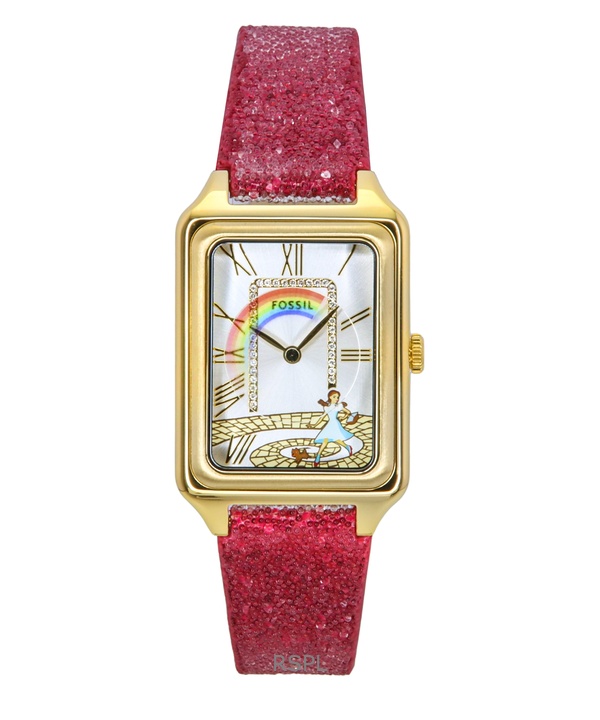 Fossil 오즈의 마법사 한정판 패브릭 스트랩 실버 다이얼 쿼츠 LE1200 여성용 시계