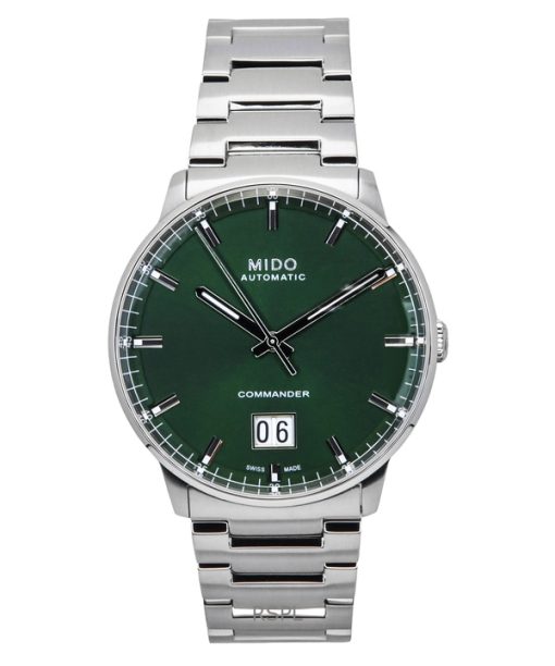 Mido Commander Big Date Stainless Steel Green Dial Automatic M021.626.11.091.00 Men's Watch