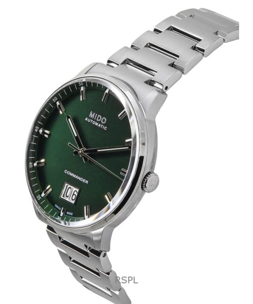Mido Commander Big Date Stainless Steel Green Dial Automatic M021.626.11.091.00 Men's Watch