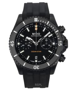 Mido Ocean Star Chronograph Rubber Strap Black Dial Automatic Diver's M026.627.37.051.00 200M Men's Watch