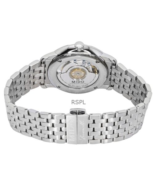 Mido Baroncelli Smiling Moon Stainless Steel White Dial Automatic M027.407.11.010.01 Men's Watch
